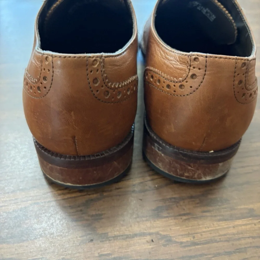 Cole Haan Men's Brown Leather Wingtips Size 10.5 Oxford Brogues